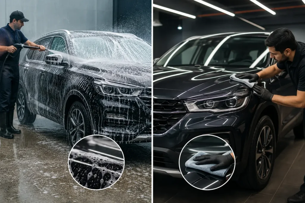 Difference Between Car Washing and Car Dry Cleaning 